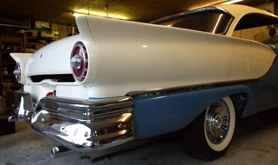 Right Jesse Presley's original 1957 Ford Fairlane under restoration today